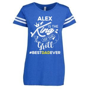 Alex King Of The Grill Best Dad Ever Fathers Day Gift Enza Ladies Jersey Football T-Shirt