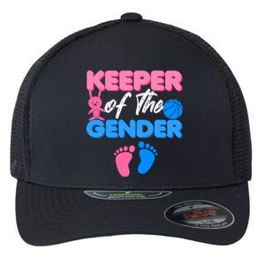 Announcet Keeper Of Gender Reveal Party Idea Baby Funny Gift Flexfit Unipanel Trucker Cap