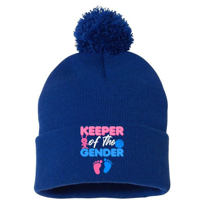 Announcet Keeper Of Gender Reveal Party Idea Baby Funny Gift Pom Pom 12in Knit Beanie