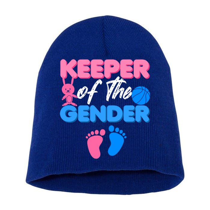 Announcet Keeper Of Gender Reveal Party Idea Baby Funny Gift Short Acrylic Beanie