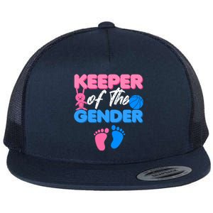 Announcet Keeper Of Gender Reveal Party Idea Baby Funny Gift Flat Bill Trucker Hat