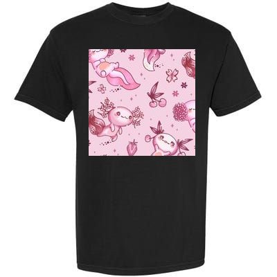 Axolotl Kawaii Pattern Garment-Dyed Heavyweight T-Shirt