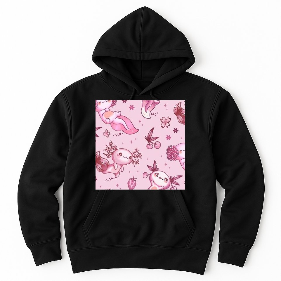 Axolotl Kawaii Pattern Hoodie