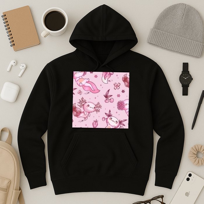 Axolotl Kawaii Pattern Hoodie