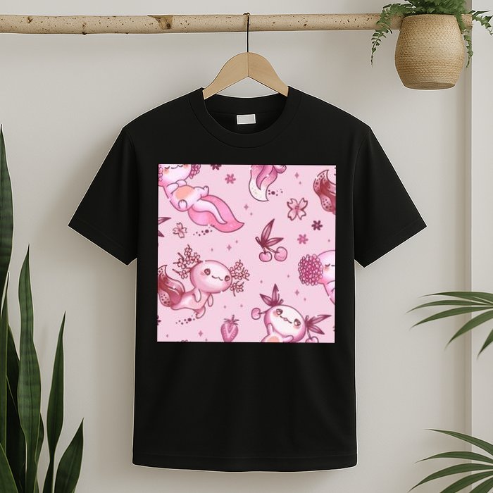 Axolotl Kawaii Pattern T-Shirt