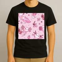 Axolotl Kawaii Pattern T-Shirt