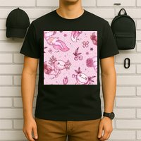 Axolotl Kawaii Pattern T-Shirt