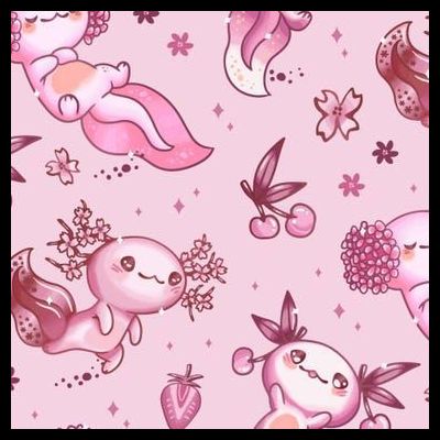 Axolotl Kawaii Pattern T-Shirt