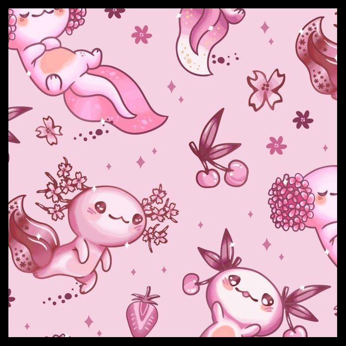 Axolotl Kawaii Pattern T-Shirt
