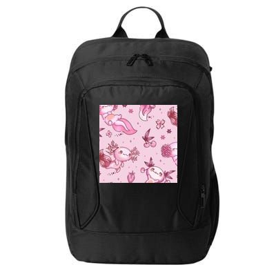Axolotl Kawaii Pattern City Backpack