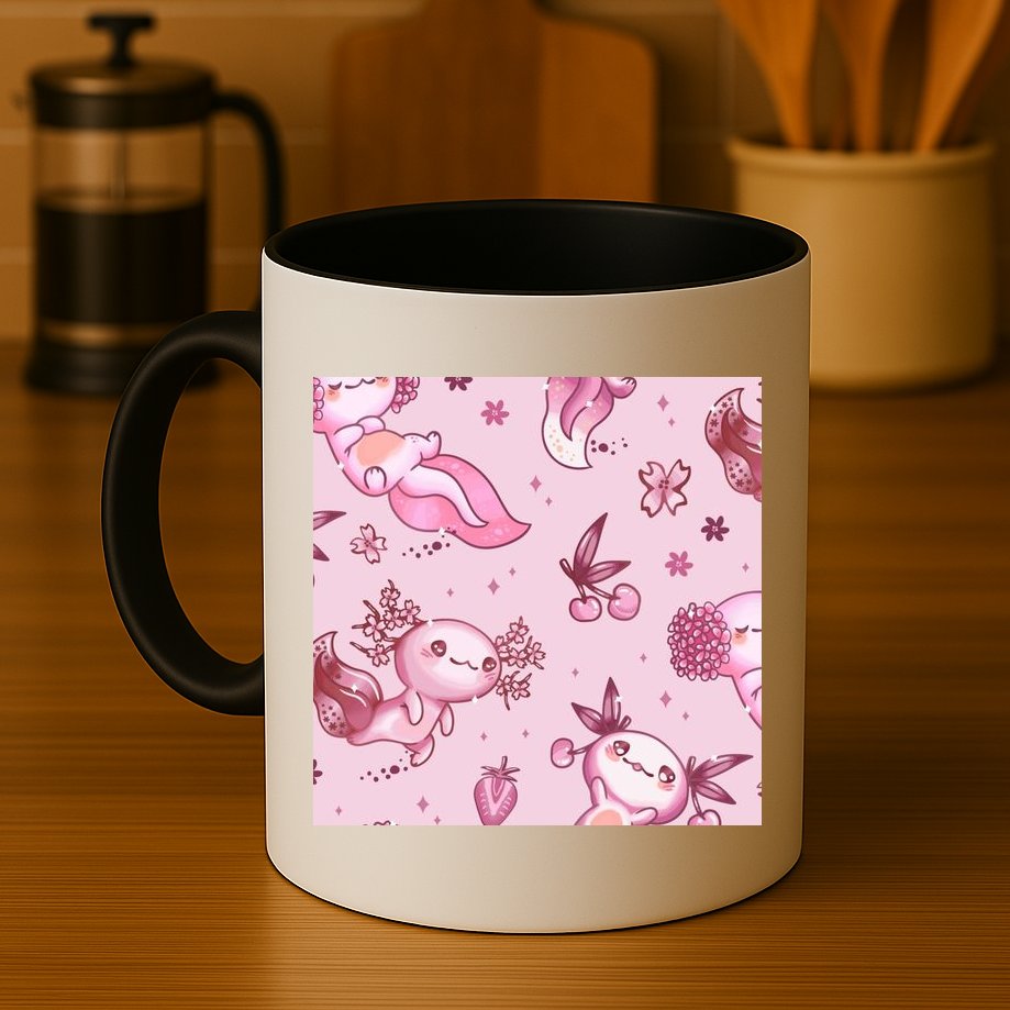 Axolotl Kawaii Pattern Mug