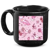 Axolotl Kawaii Pattern 15oz Campfire Ceramic Mug