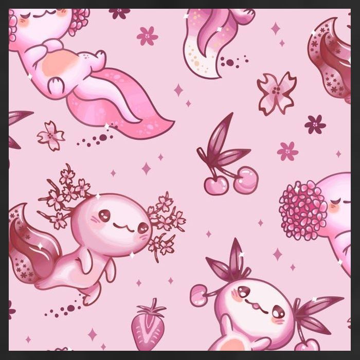 Axolotl Kawaii Pattern 15oz Campfire Ceramic Mug