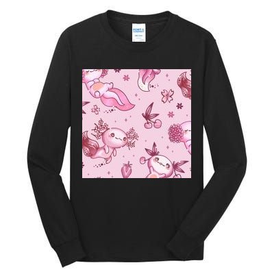 Axolotl Kawaii Pattern Tall Long Sleeve T-Shirt