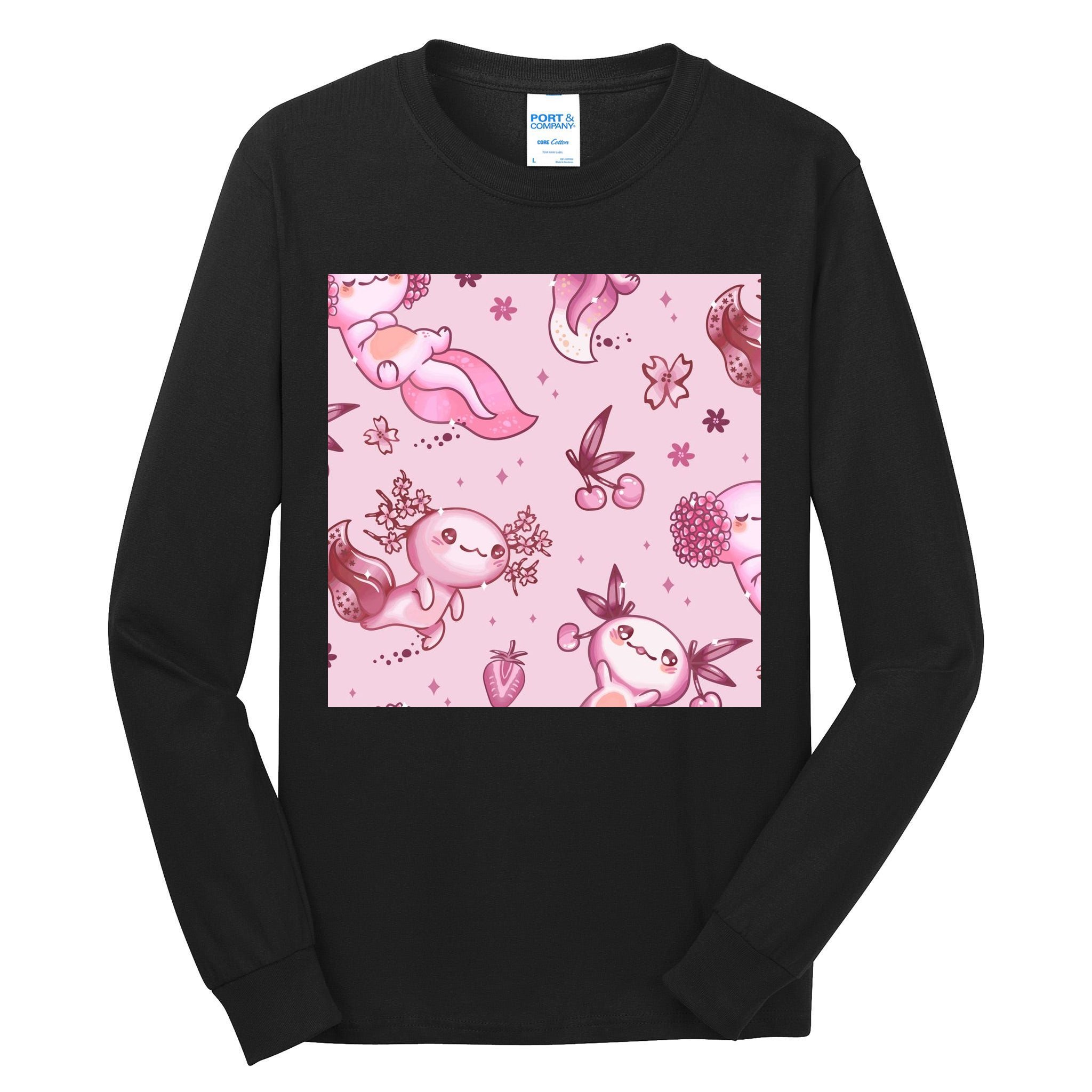 Axolotl Kawaii Pattern Tall Long Sleeve T-Shirt