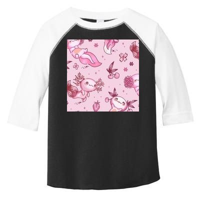 Axolotl Kawaii Pattern Toddler Fine Jersey T-Shirt