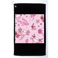 Axolotl Kawaii Pattern Golf Towel