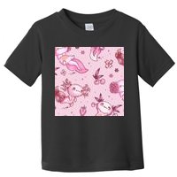 Axolotl Kawaii Pattern Toddler T-Shirt