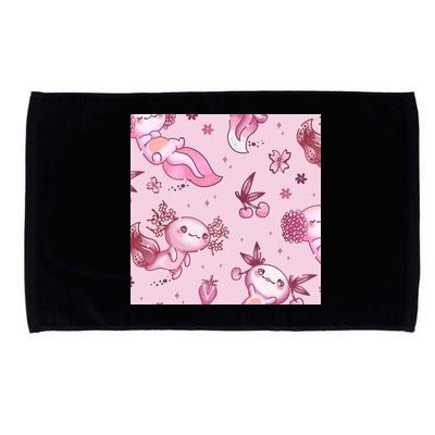 Axolotl Kawaii Pattern Microfiber Hand Towel