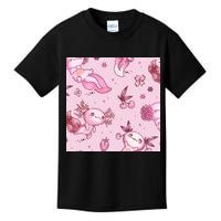 Axolotl Kawaii Pattern Kids T-Shirt