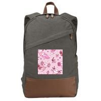 Axolotl Kawaii Pattern Cotton Canvas Backpack