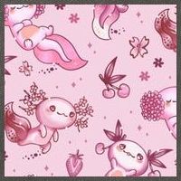 Axolotl Kawaii Pattern Cotton Canvas Backpack