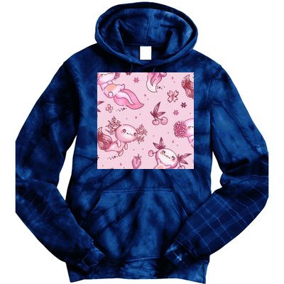 Axolotl Kawaii Pattern Tie Dye Hoodie