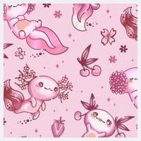 Axolotl Kawaii Pattern Garment-Dyed Sweatshirt