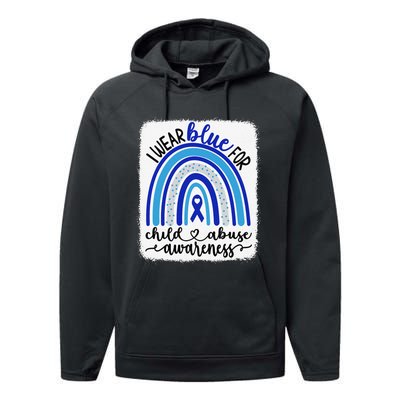 All KidsMatter Pinwheel Blue Rainbow Child Abuse Awareness Performance Fleece Hoodie