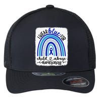 All KidsMatter Pinwheel Blue Rainbow Child Abuse Awareness Flexfit Unipanel Trucker Cap