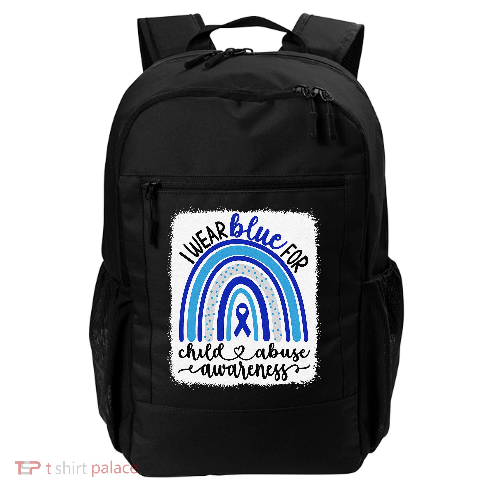 All KidsMatter Pinwheel Blue Rainbow Child Abuse Awareness Backpack