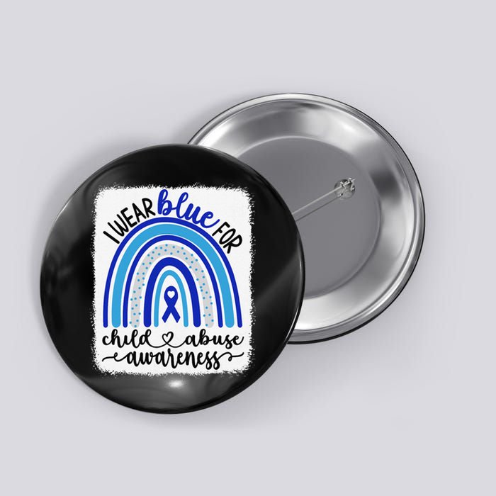 All KidsMatter Pinwheel Blue Rainbow Child Abuse Awareness Button