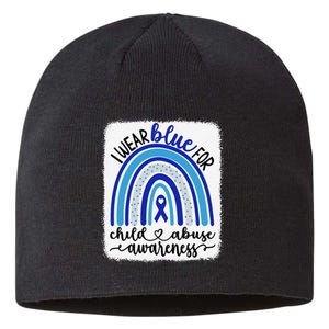 All KidsMatter Pinwheel Blue Rainbow Child Abuse Awareness Sustainable Beanie