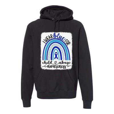 All KidsMatter Pinwheel Blue Rainbow Child Abuse Awareness Premium Hoodie