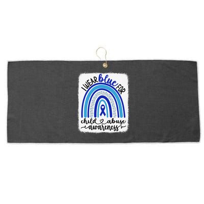 All KidsMatter Pinwheel Blue Rainbow Child Abuse Awareness Large Microfiber Waffle Golf Towel