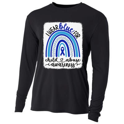 All KidsMatter Pinwheel Blue Rainbow Child Abuse Awareness Cooling Performance Long Sleeve Crew