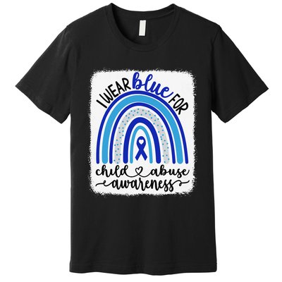 All KidsMatter Pinwheel Blue Rainbow Child Abuse Awareness Premium T-Shirt