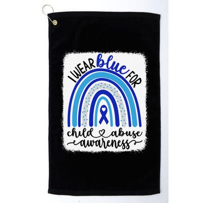 All KidsMatter Pinwheel Blue Rainbow Child Abuse Awareness Platinum Collection Golf Towel