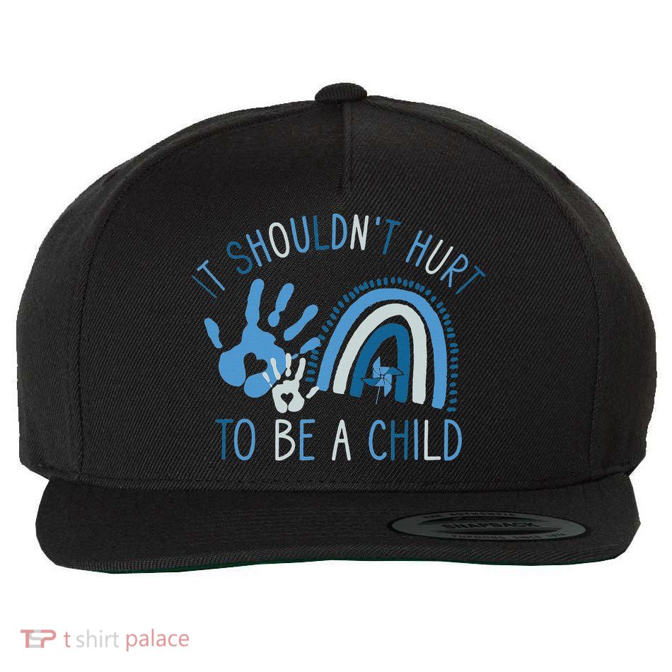 All KidsMatter Pinwheel Child Abuse Prevention Awareness Wool Snapback Cap