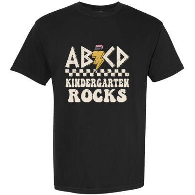 ABCD Kindergarten Rocks Back To School Kindergarten Teacher Garment-Dyed Heavyweight T-Shirt