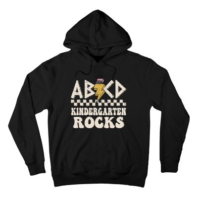 ABCD Kindergarten Rocks Back To School Kindergarten Teacher Hoodie