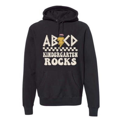 ABCD Kindergarten Rocks Back To School Kindergarten Teacher Premium Hoodie