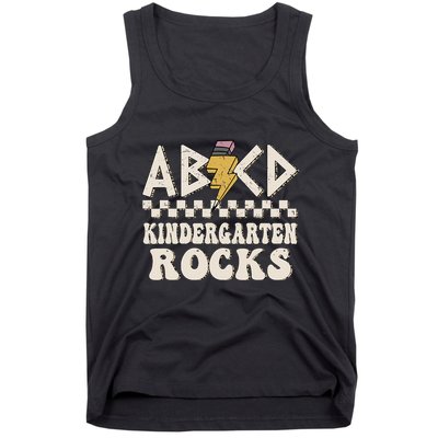 ABCD Kindergarten Rocks Back To School Kindergarten Teacher Tank Top