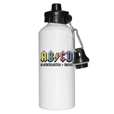 ABCD Kindergarten Rocks Back To School Kindergarten Teacher Aluminum Water Bottle