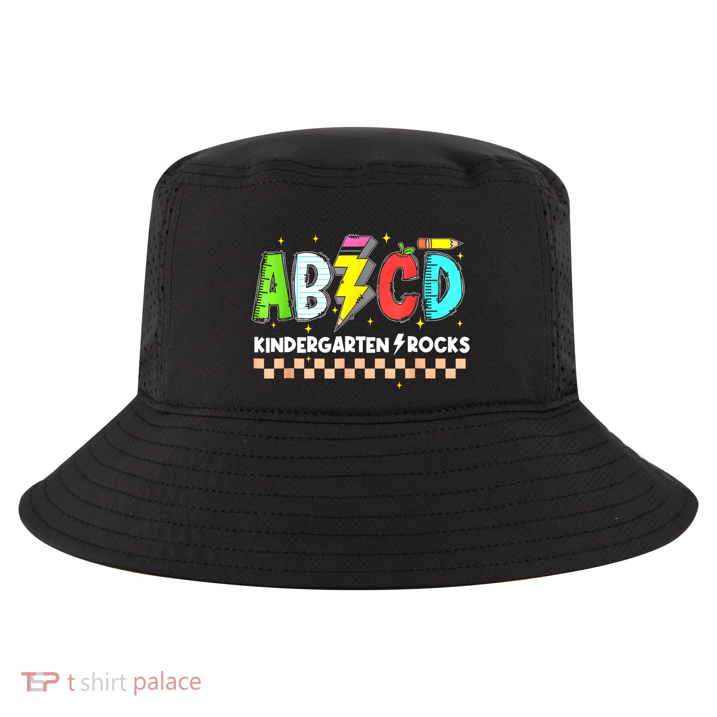 Abcd Kindergarten Rocks Pencil Lightning Teachers Rock S Cool Comfort Performance Bucket Hat