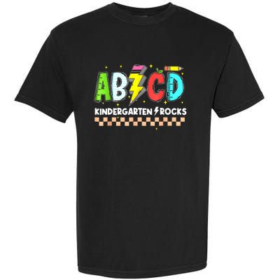 Abcd Kindergarten Rocks Pencil Lightning Teachers Rock S Garment-Dyed Heavyweight T-Shirt