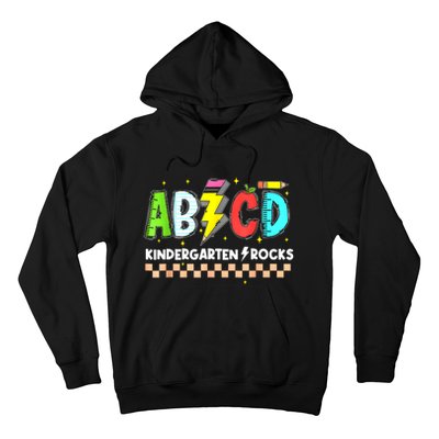 Abcd Kindergarten Rocks Pencil Lightning Teachers Rock S Hoodie