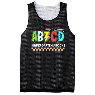 Abcd Kindergarten Rocks Pencil Lightning Teachers Rock S Mesh Reversible Basketball Jersey Tank