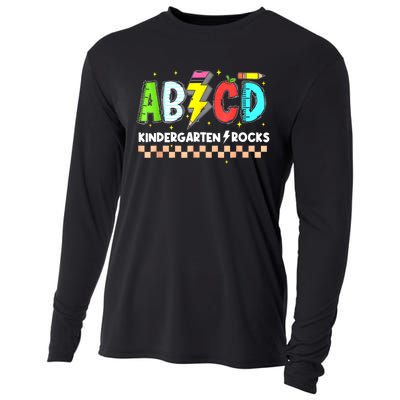 Abcd Kindergarten Rocks Pencil Lightning Teachers Rock S Cooling Performance Long Sleeve Crew