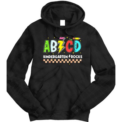 Abcd Kindergarten Rocks Pencil Lightning Teachers Rock S Tie Dye Hoodie